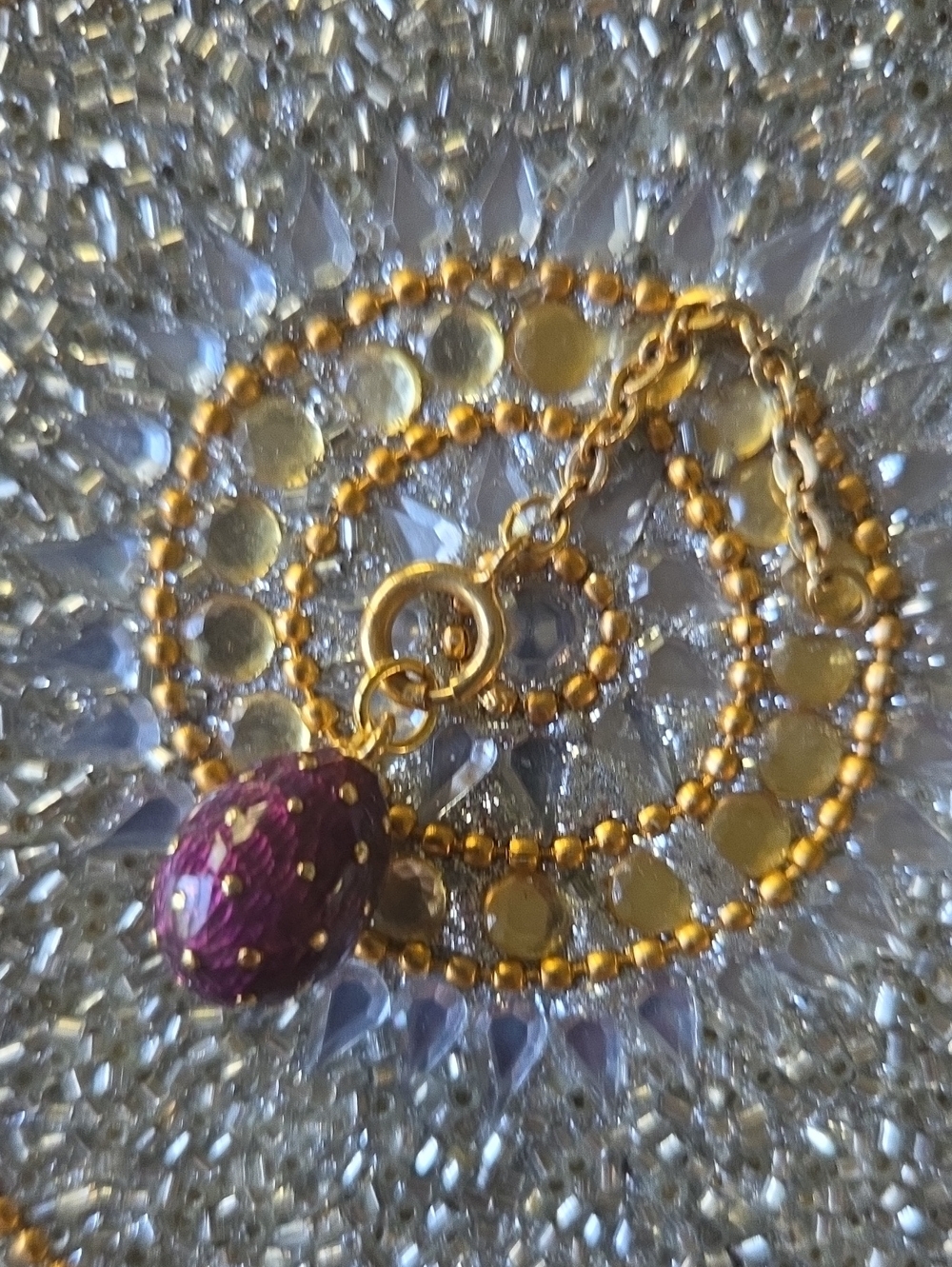 Vintage Joan Rivers Egg Charm With Chain